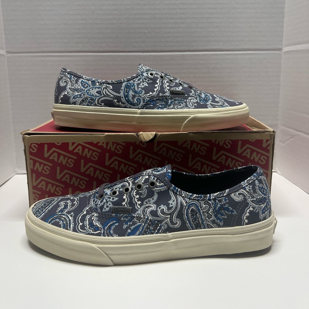Vans Authentic CA Low ‘Blue Paisley/Charocal’ (Men’s Size 10.5/ Women’s Size 12)